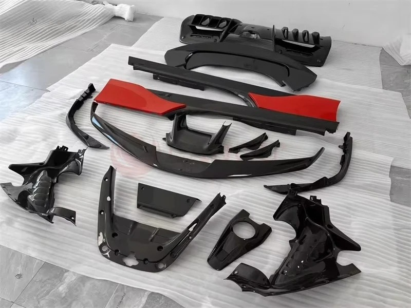 OEM Style Front Rear Lip Diffuser Spoiler Wing Splitter Side Skirt for  SF90 Upgrade Real Carbon Fiber Body Kit